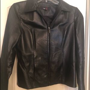 Leather coat